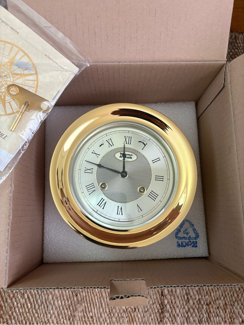 Weeks & Plath Anniversary 8-Day Ship's Bell Clock